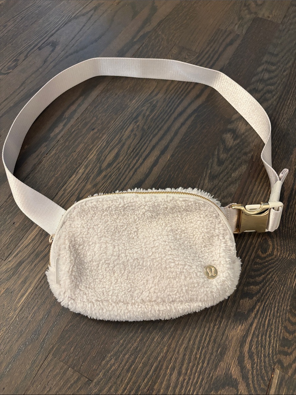 lululemon athletica Cream Sherpa Crossbody Belt Bag